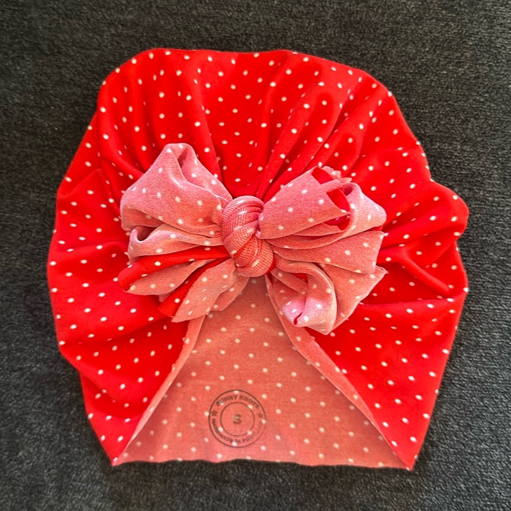 Bunny Knots Red Polka Dot Raga - Small